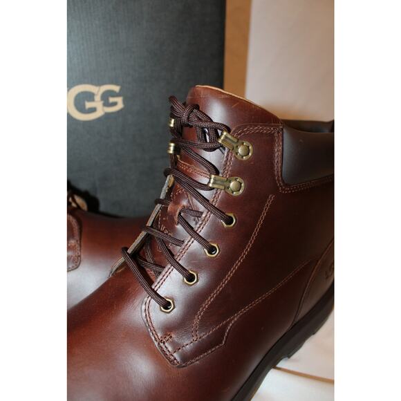 NIB UGG MEN'S WATERPROOF STENTON WORK CASUAL LEATHER BOOTS - Picture 4 of 8